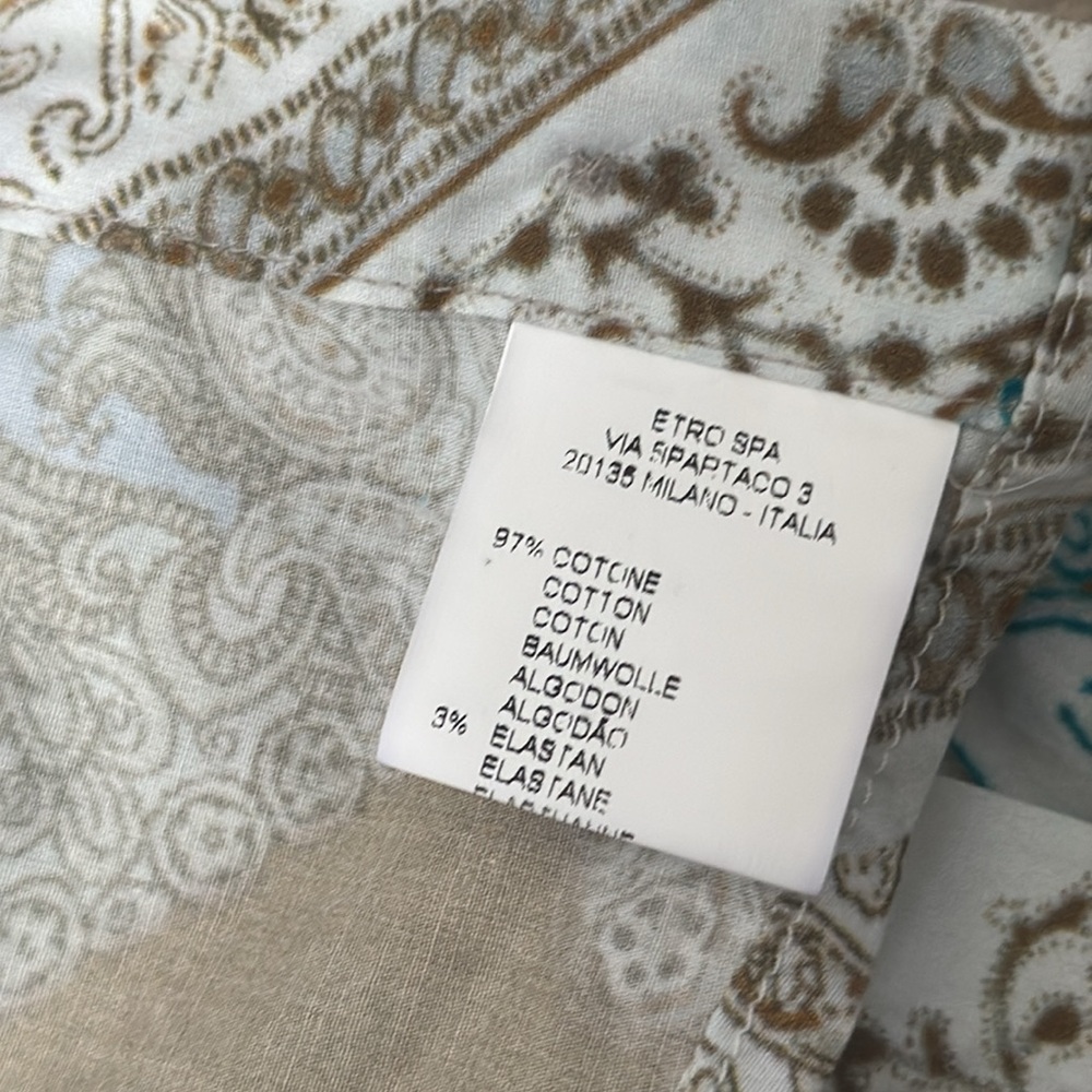 Etro Multicolor Patchwork Button Down Shirt - image 7